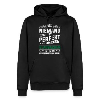 Gladbacher Mönchengladbach fan de football en maillot - Sweat à capuche Premium bio Homme - noir - Devant - Nico (187cm)