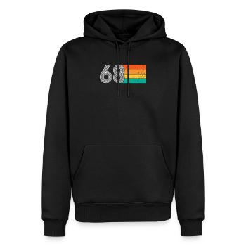 Birthday 1968 vintage 53 years RETRO CLASSIC - Men’s Premium Organic Hoodie - black - Front - Nico (187cm)