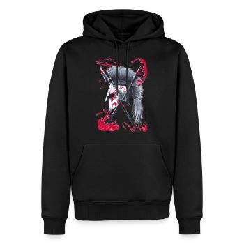 Sparta - Sweat à capuche Premium bio Homme - noir - Devant - Nico (187cm)