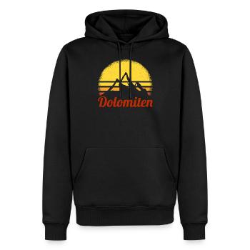 Dolomites Randonnée Cadeau Alpes Randonneurs Tyrol - Sweat à capuche Premium bio Homme - noir - Devant - Nico (187cm)