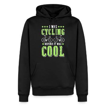 Fahrrad Radfahren cool - Männer Premium Bio Hoodie - Schwarz - Vorne - Nico (187cm)
