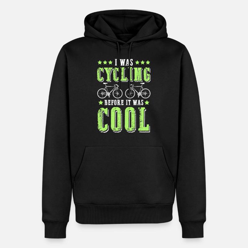 Vélo cyclisme cool - Sweat à capuche Premium bio Homme - noir