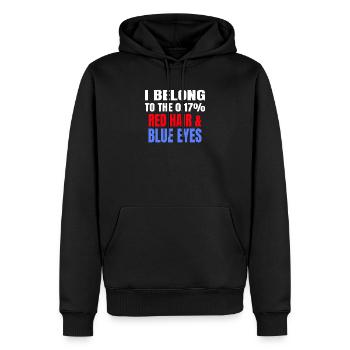Rothaarig Redhead Ginger : I Am The 0.17 Percent - Männer Premium Bio Hoodie - Schwarz - Vorne - Nico (187cm)