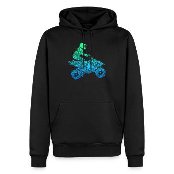 Quad Fahrer Offroad ATV Quad Biker - Männer Premium Bio Hoodie - Schwarz - Vorne - Nico (187cm)