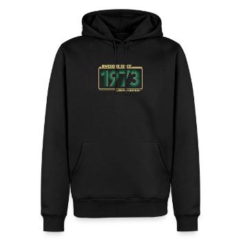 Awesome since 1973 LIMITED EDITION 48 years of retro - Men’s Premium Organic Hoodie - black - Front - Nico (187cm)