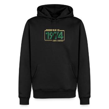 Awesome since 1974 LIMITED EDITION 47 years of retro - Men’s Premium Organic Hoodie - black - Front - Nico (187cm)