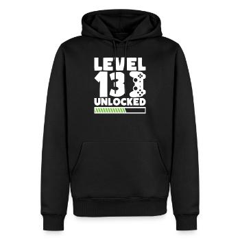 13. Geburtstag Gamer Controller - Männer Premium Bio Hoodie - Schwarz - Vorne - Nico (187cm)
