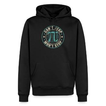 Can't Stop Pi Won't Stop Math Geek Mathematician - Sweat à capuche Premium bio Homme - noir - Devant - Nico (187cm)