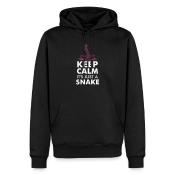 SNAKES: It's Just A Snake - Männer Premium Bio Hoodie - Schwarz - Vorne - Nico (187cm)
