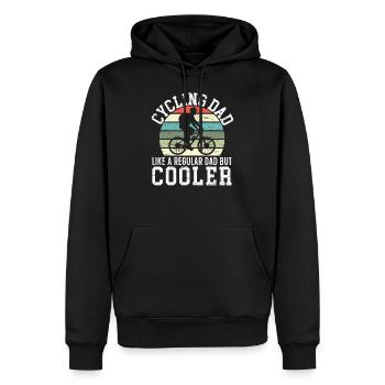 Radfahren Papa wie ein normaler Papa aber kühler Fahrrad - Männer Premium Bio Hoodie - Schwarz - Vorne - Nico (187cm)