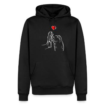 Hamster amour hamster hamster nain - Sweat à capuche Premium bio Homme - noir - Devant - Nico (187cm)