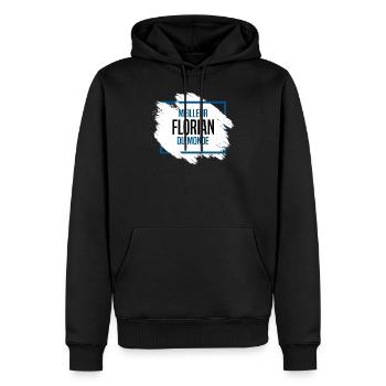 Florian - Sweat à capuche Premium bio Homme - noir - Devant - Nico (187cm)