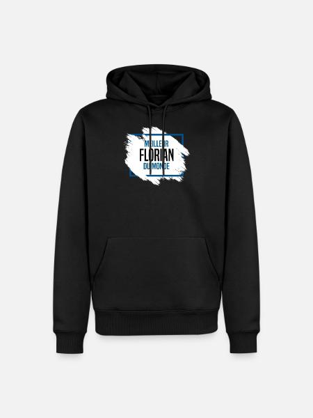 Florian - Sweat à capuche Premium bio Homme - noir