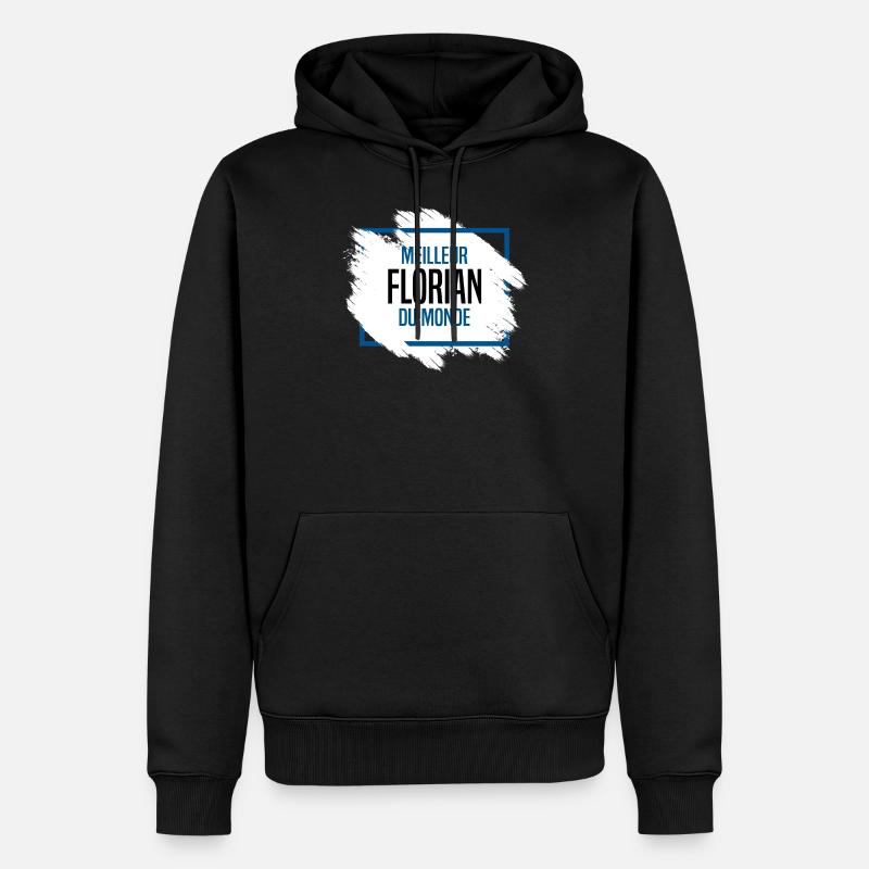 Florian - Sweat à capuche Premium bio Homme - noir