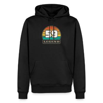 Legend 59 Vintage 1959 Birthday 62 Years Retro - Men’s Premium Organic Hoodie - black - Front - Nico (187cm)