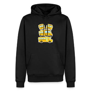 School Bus Kids Boys Girls - Men’s Premium Organic Hoodie - black - Front - Nico (187cm)
