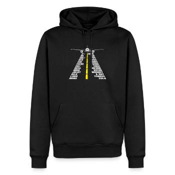 Phonetische Alphabet Flugzeug Pilot Aviator Flugzeug - Männer Premium Bio Hoodie - Schwarz - Vorne - Nico (187cm)