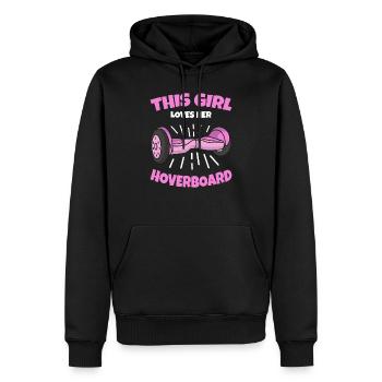 Hoverboard fille rengaine cadeau - Sweat à capuche Premium bio Homme - noir - Devant - Nico (187cm)