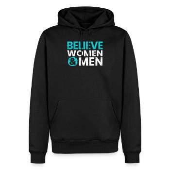 Believe Women And Men Sexual Assault Awareness - Men’s Premium Organic Hoodie - black - Front - Nico (187cm)