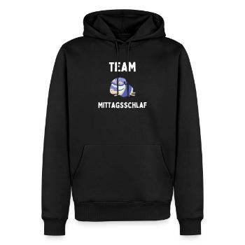 Lustiges Schaaf macht Mittagsschlaf Nickerchen - Männer Premium Bio Hoodie - Schwarz - Vorne - Nico (187cm)