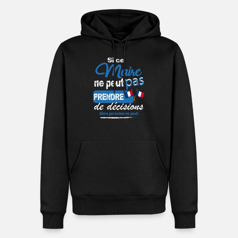 Maire de commune - Sweat à capuche Premium bio Homme - noir