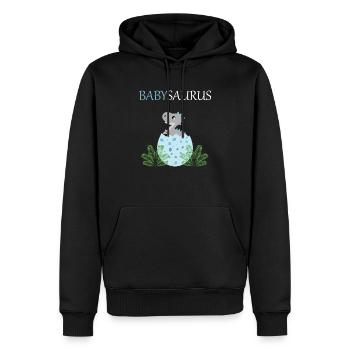 Babysaurus Bub T-Rex éclos Œuf de dinosaure - Sweat à capuche Premium bio Homme - noir - Devant - Nico (187cm)