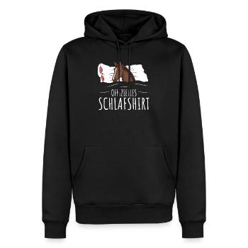 Offizielles Schlafshirt Pferde Liebhaber Pferd - Männer Premium Bio Hoodie - Schwarz - Vorne - Nico (187cm)