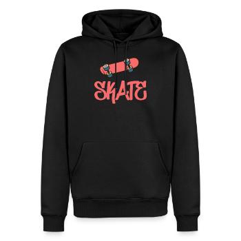 Skate Skateboard - Sweat à capuche Premium bio Homme - noir - Devant - Nico (187cm)