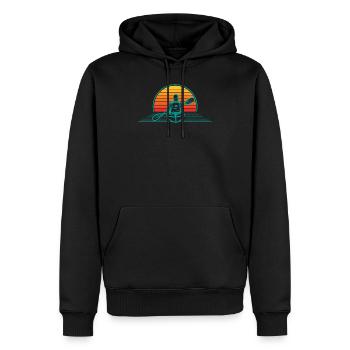 Vaporwave Kajak Kajak Kajak Boot Ästhetik - Männer Premium Bio Hoodie - Schwarz - Vorne - Nico (187cm)