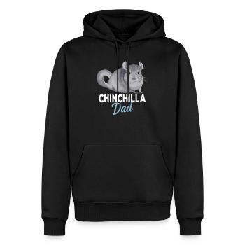 Chinchilla Dad Papa Geschenk - Männer Premium Bio Hoodie - Schwarz - Vorne - Nico (187cm)