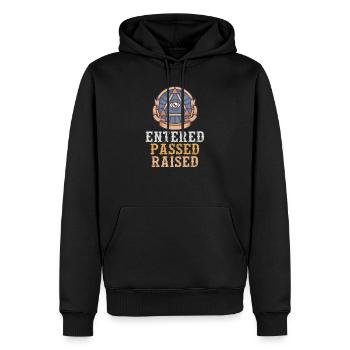 Freemasonry Freemason Entered Passed Raised - Men’s Premium Organic Hoodie - black - Front - Nico (187cm)