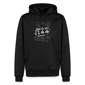 Lustiges Mathematik Geschenk zum 12. Geburtstag - Männer Premium Bio Hoodie - Schwarz - Vorne - Nico (187cm)