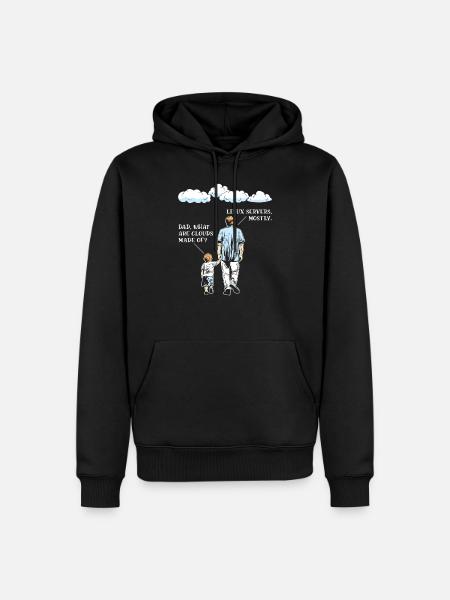 Was sind Wolken aus lustiger Programmiersoftware - Männer Premium Bio Hoodie - Schwarz