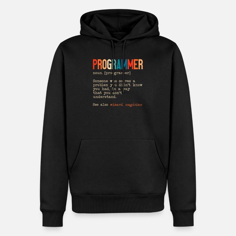 Lustige Programmierer Definition Software-Entwickler - Männer Premium Bio Hoodie - Schwarz