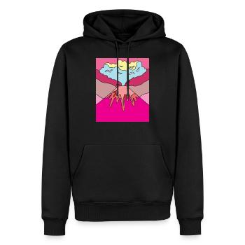 Vulkanausbruch Supervulkan Eruption Lava - Männer Premium Bio Hoodie - Schwarz - Vorne - Nico (187cm)