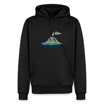Vulkanausbruch Supervulkan Eruption Lava - Männer Premium Bio Hoodie - Schwarz - Vorne - Nico (187cm)