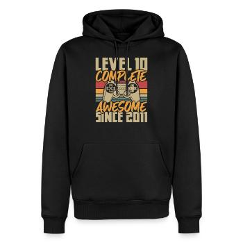 Geburtsjahr 2011 geboren 10 Geburtstag Gamer - Männer Premium Bio Hoodie - Schwarz - Vorne - Nico (187cm)