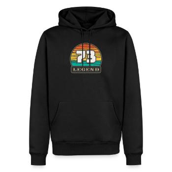 Legend 73 Vintage 1973 Birthday 48 Years Retro - Men’s Premium Organic Hoodie - black - Front - Nico (187cm)