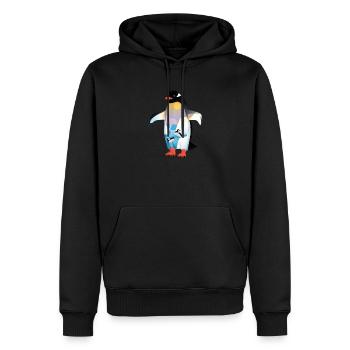Pinguin Penguin Gift - Männer Premium Bio Hoodie - Schwarz - Vorne - Nico (187cm)