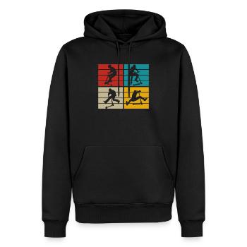 Stunt Scooter Scooter Retro Pedal Scooter Boys - Men’s Premium Organic Hoodie - black - Front - Nico (187cm)