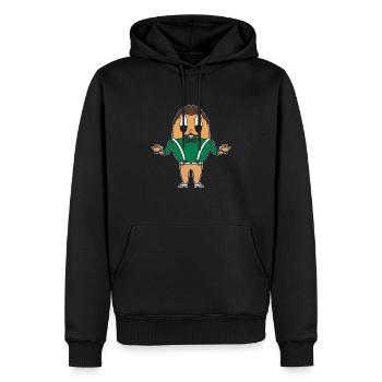 Italiener Ei - Männer Premium Bio Hoodie - Schwarz - Vorne - Nico (187cm)