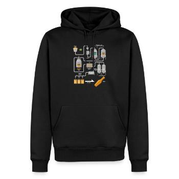 Brassage de la bière Célébration de la bière Célébration de la fête - Sweat à capuche Premium bio Homme - noir - Devant - Nico (187cm)