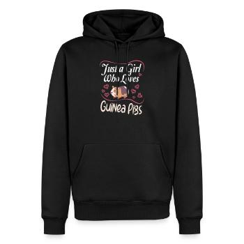 Guinea Pig Guinea PIgs Lover just a Girl who - Sweat à capuche Premium bio Homme - noir - Devant - Nico (187cm)