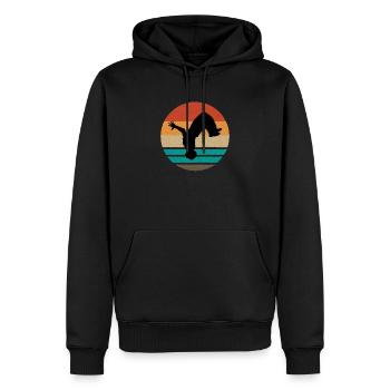 GYMNASTICS TUMBLER : Backflip - Männer Premium Bio Hoodie - Schwarz - Vorne - Nico (187cm)