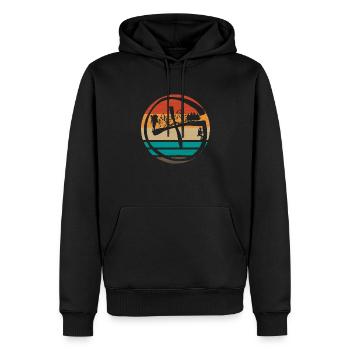 Geocaching motif - Men’s Premium Organic Hoodie - black - Front - Nico (187cm)