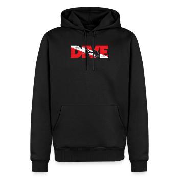Dive Flag Diver Down Aquaholic Scuba Diving Ocean - Sweat à capuche Premium bio Homme - noir - Devant - Nico (187cm)