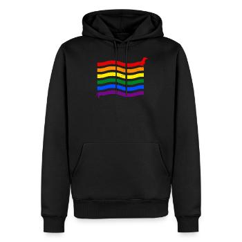 Hundeliebhaber Dackel Dachshund LGBTQ Geschenk - Männer Premium Bio Hoodie - Schwarz - Vorne - Nico (187cm)