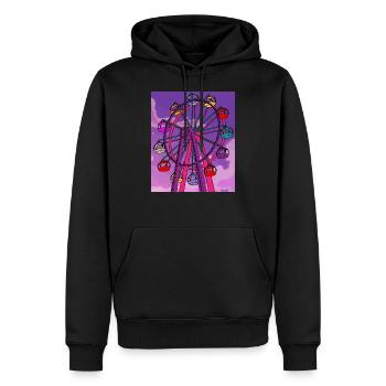 Funfair remunerated amusement park - Men’s Premium Organic Hoodie - black - Front - Nico (187cm)