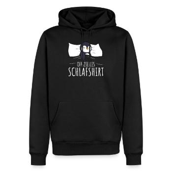 Offizielles Schlafshirt Pinguin Schlafen - Männer Premium Bio Hoodie - Schwarz - Vorne - Nico (187cm)