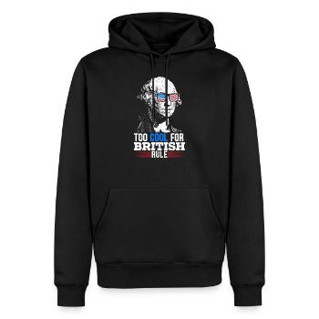 Trop cool pour la domination britannique 4 juillet américain - Sweat à capuche Premium bio Homme - noir - Devant - Nico (187cm)